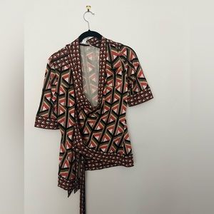 DVF wrap shirt